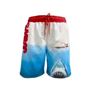 JAWS Men's Swim Trunks with Mesh Lining, Elastic Waistband, Drawstring New